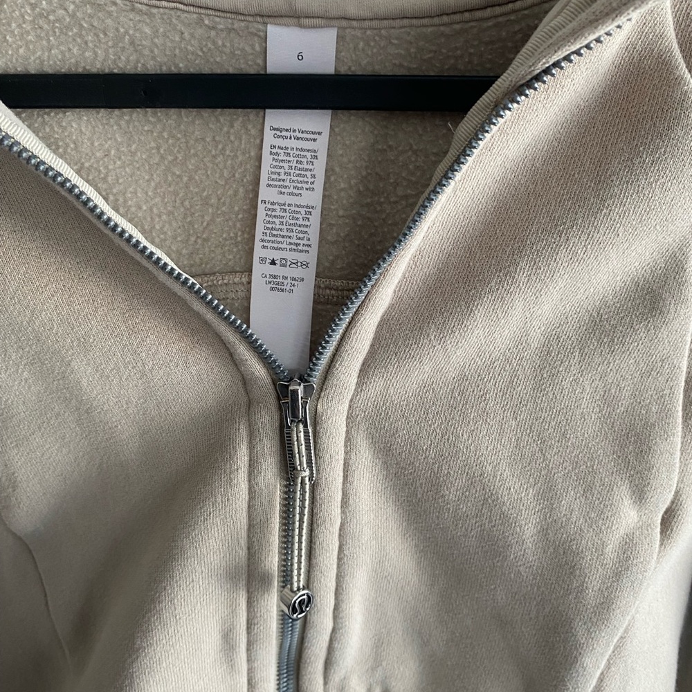 lululemon athletica Cream Zip-Up Hoodie Sweater - Picture 3 of 11